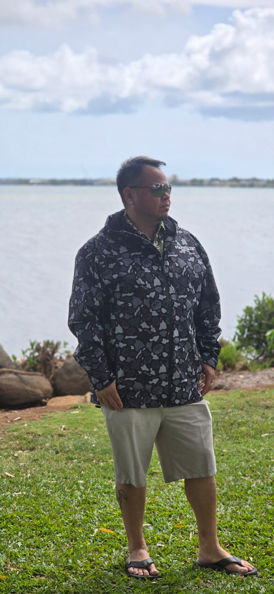Adult Island Camo Rain Jacket