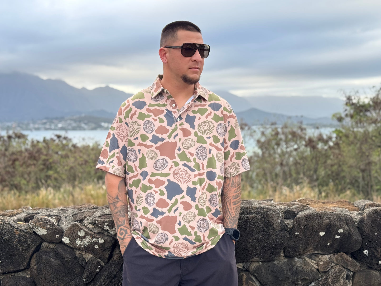 Island Camo Polo