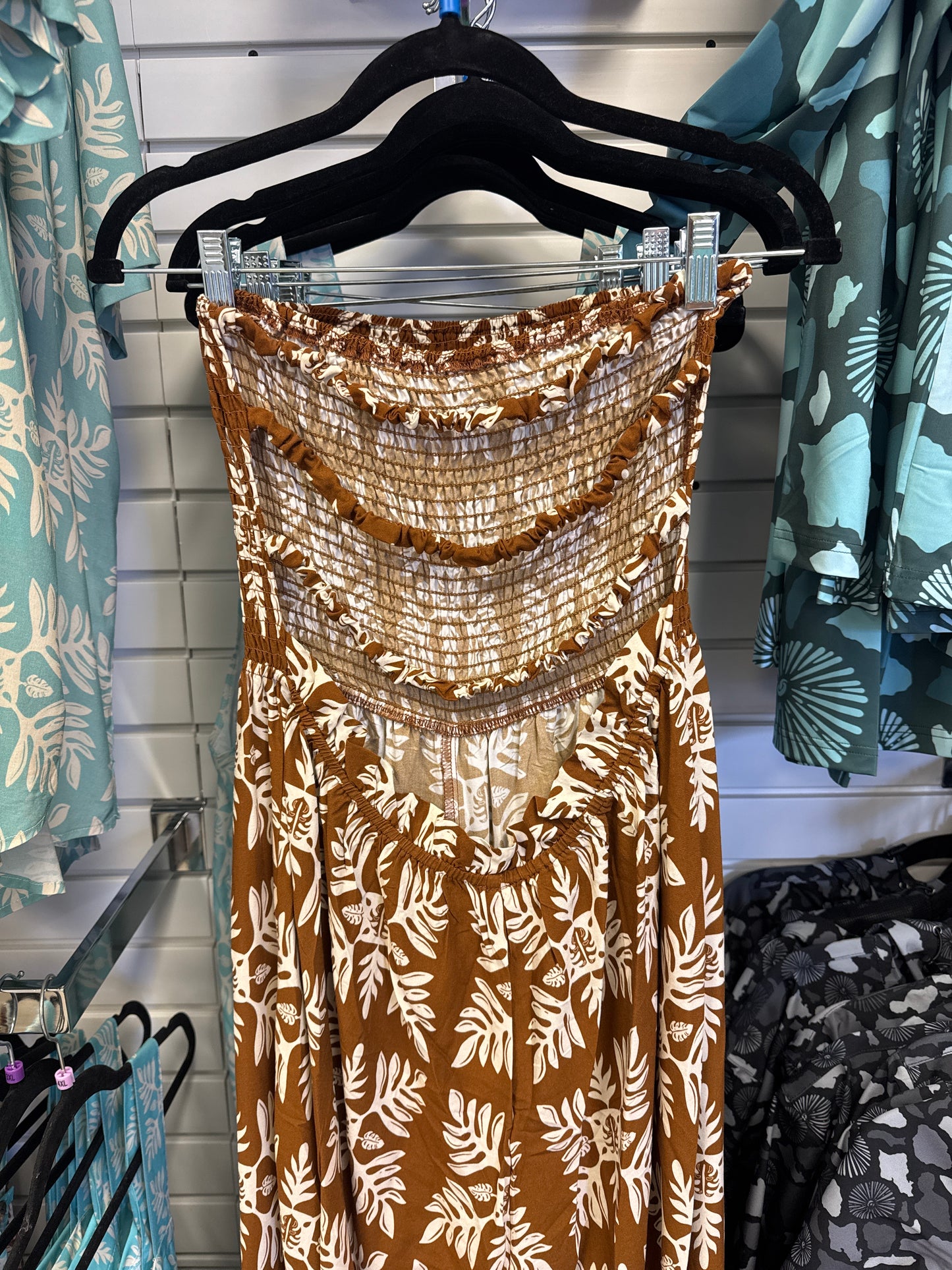 Brown Marnztera Strapless Jumpsuit