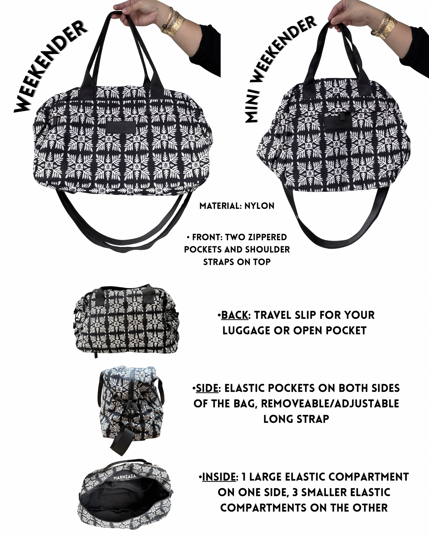 Black Quilt Mini Weekender