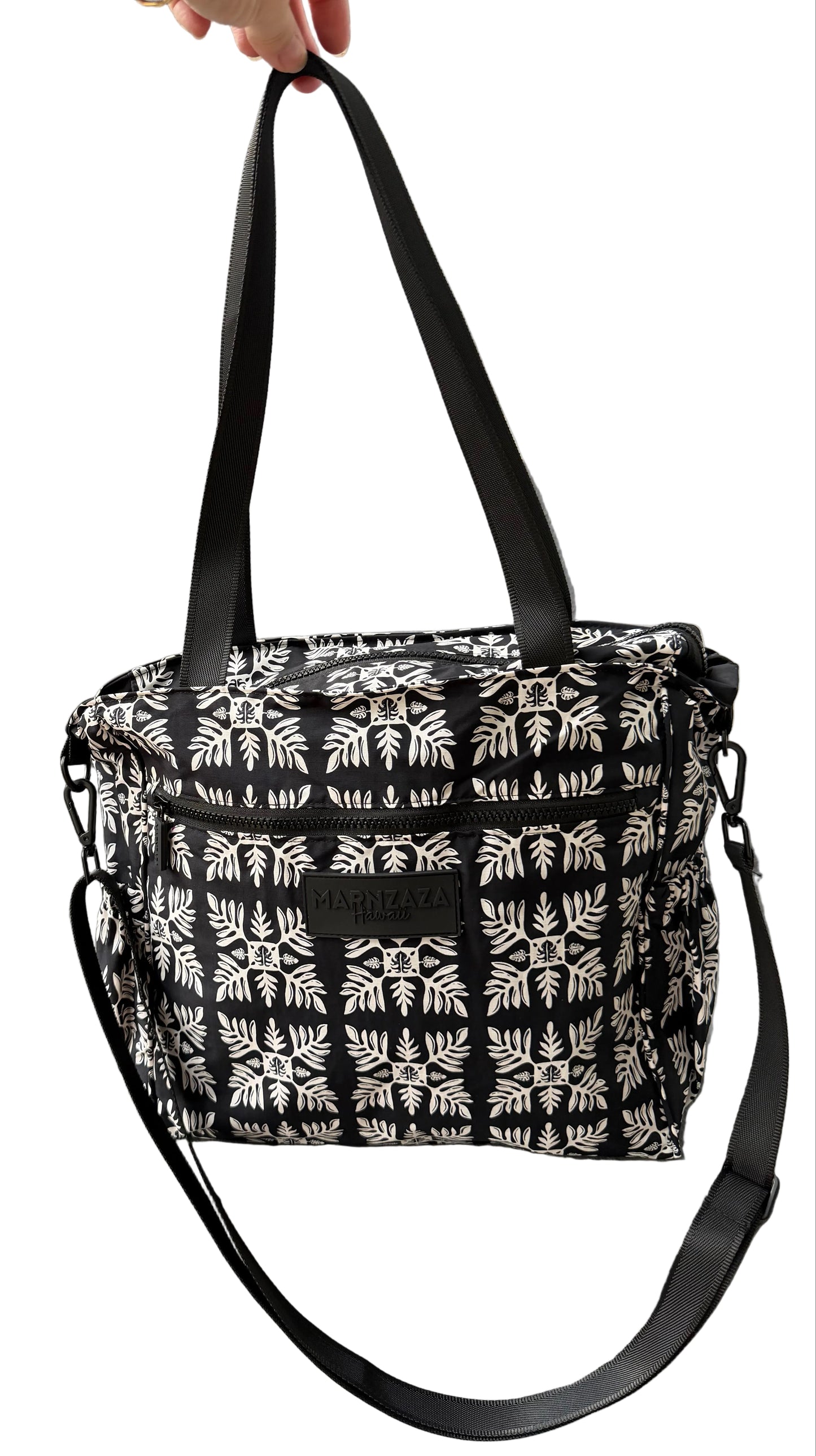 Black Quilt Tote Bag