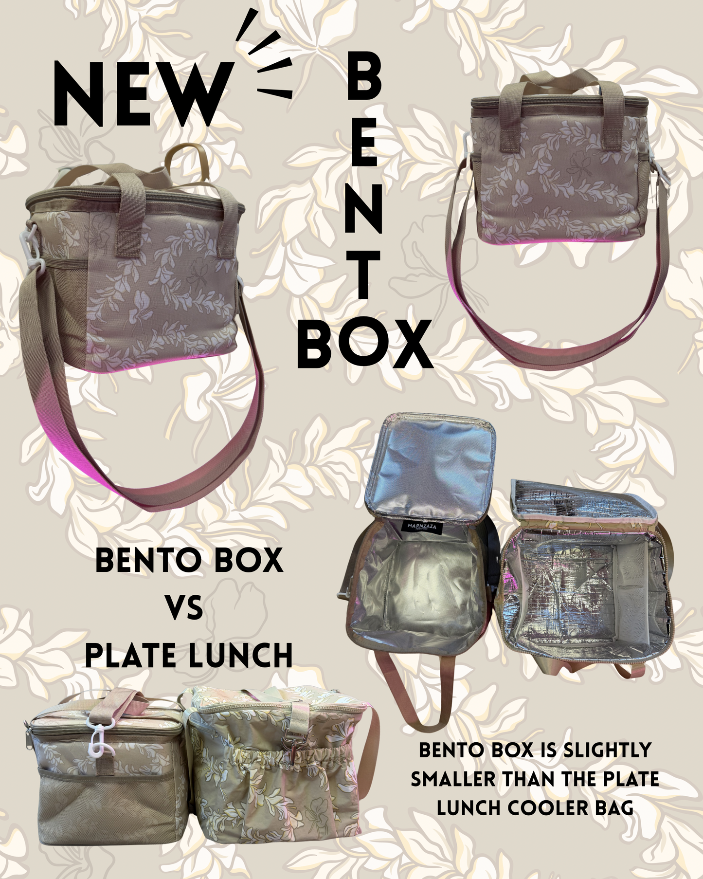 White GinZer Lei Bento Box
