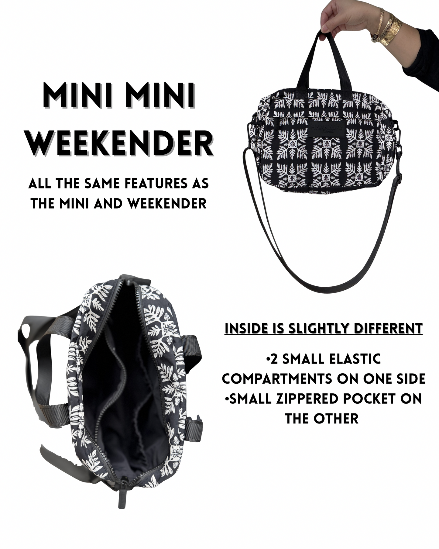 Black Quilt Mini Mini Weekender