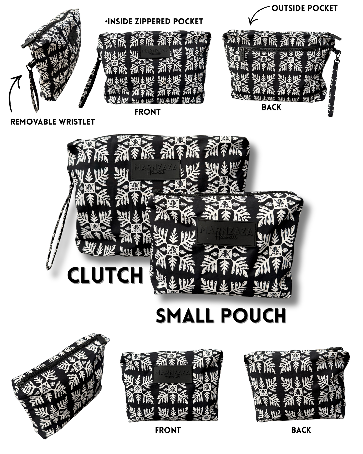 Black Quilt Small Pouch