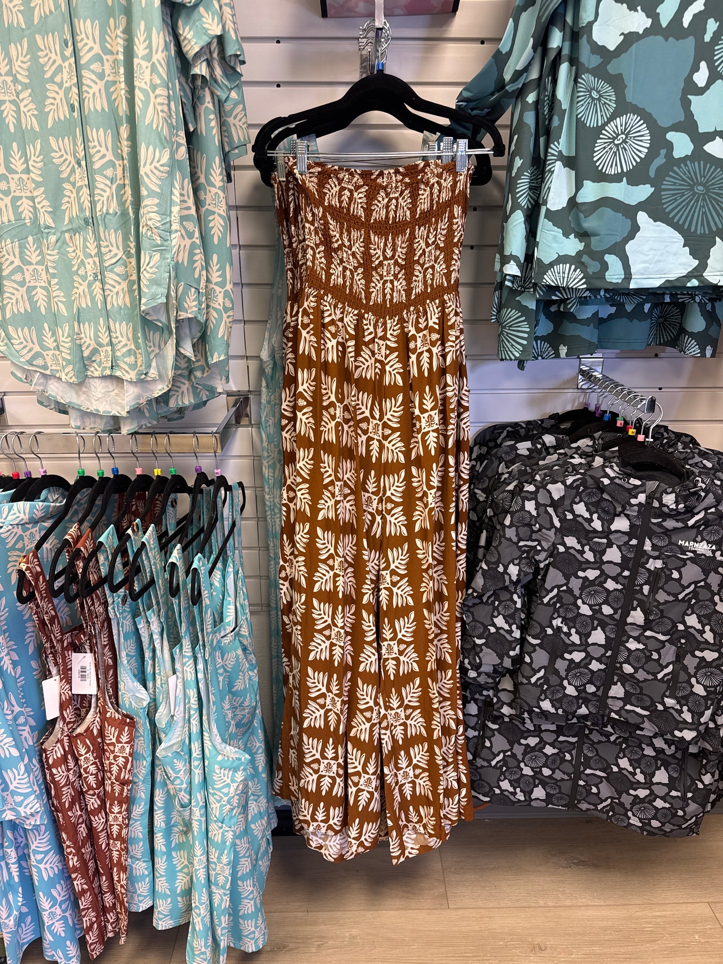 Brown Marnztera Strapless Jumpsuit