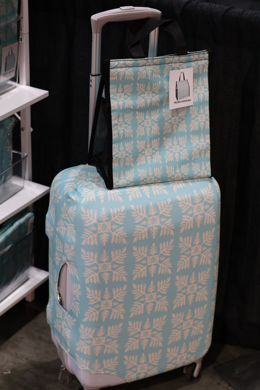 Blue Marnztera Quilt Luggage Sleeves